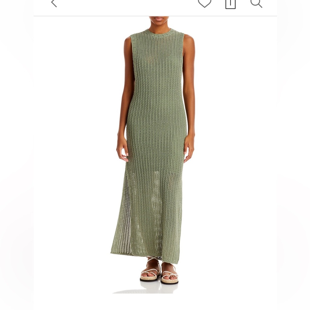 Elegant Olive Green Knit Maxi Skirt